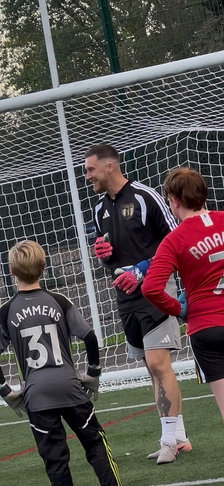 Goalkeeper training session