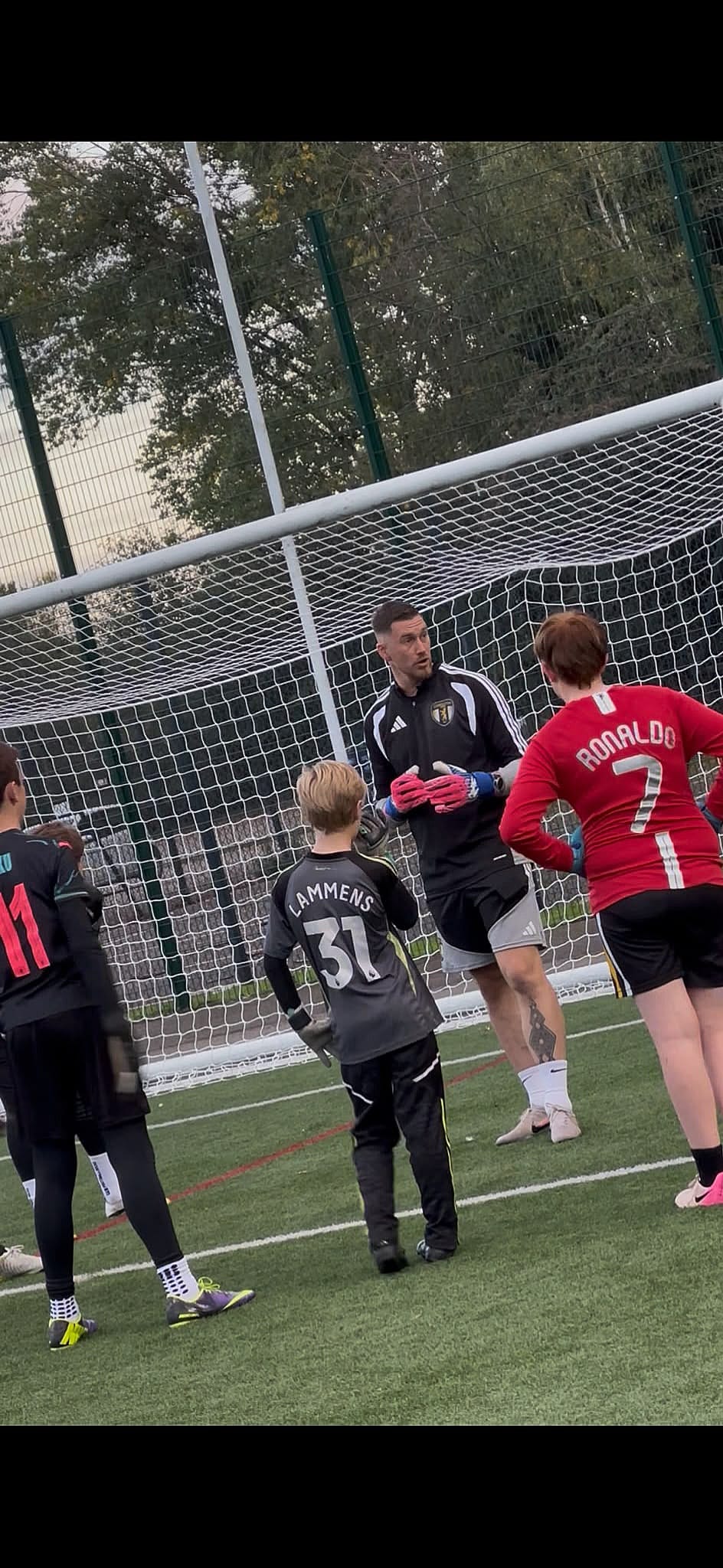 Goalkeeper technical training