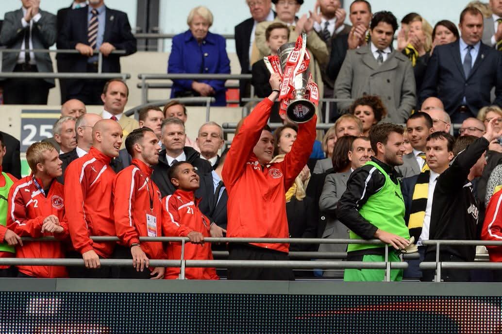 Fleetwood Town promotion celebration at Wembley